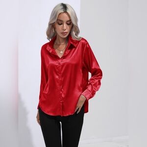 Collared Neck Buttoned Long Sleeve Shirt